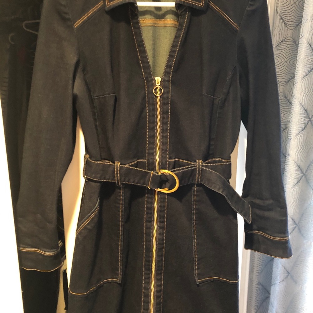 I.N.C Dark Denim full zip dress